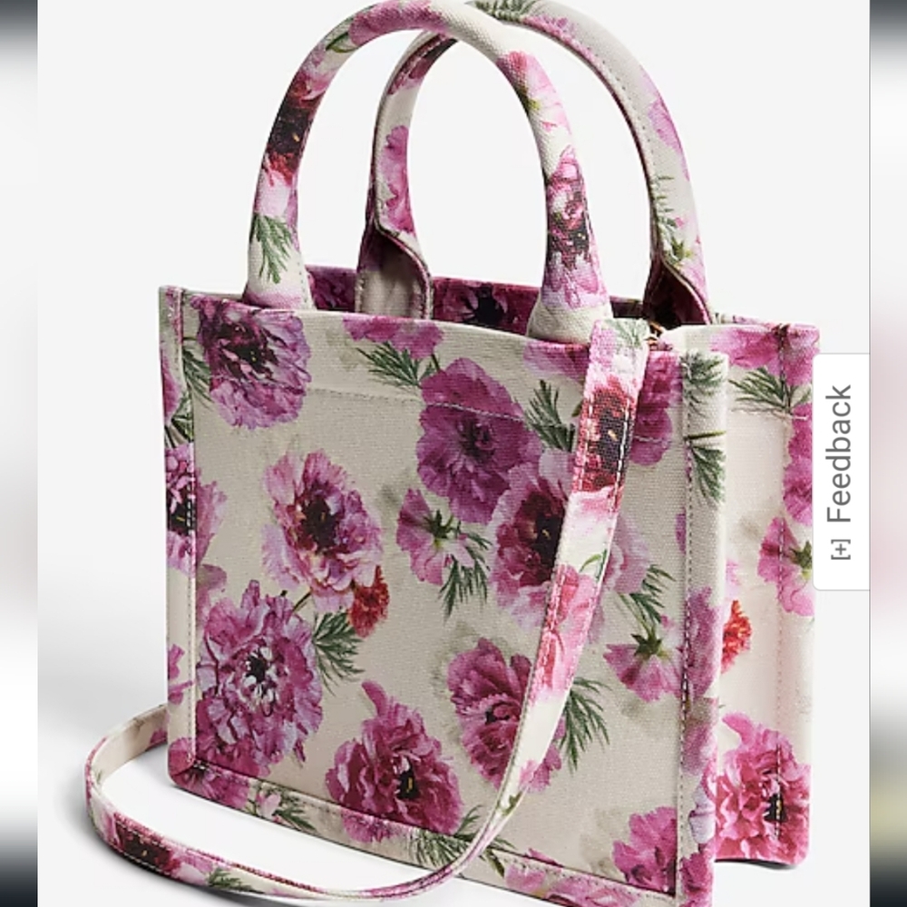 Mini Floral print canvas tote